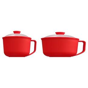레몬글라스 전자레인지 찜기 스마트 핸디형 2종 6피스 세트 중형+대형 (1000ml+1500ml) BPA FREE 식기세척기 사용 가능