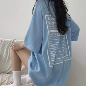 릴리제인 여성 빅사이즈 아메리칸 오버핏 반팔티 롱티