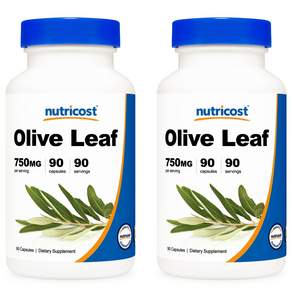 뉴트리코스트 올리브 리프 750mg 올류로핀 20% 90캡슐 2병