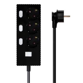 파워존 자동소화 4000W 고용량 웨이브 개별스위치 과부하차단 3구 멀티탭 50cm 1.5m 3m 5m 7m