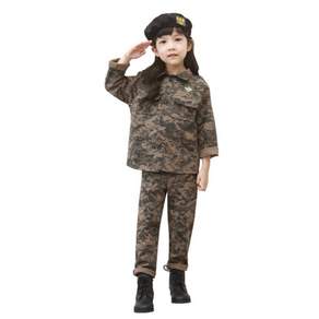 무지개나무 역할놀이 나라사랑 체험의상 아동 군복 밀리터리[상의 하의 베레모구성]