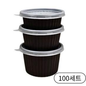 여서담아 일회용 국용기 105 파이 국내생산 전자레인지 포장 용기 1회용 장국 국물 밥 검정 JH
