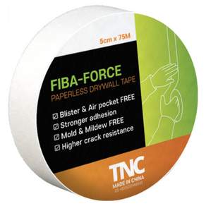 퍼티 마감용 비자착식 조인트 테이프 드라이월 곰팡이 방지 5cm x 75M Fiba Tape 화이바퓨즈 Fibafuse 벤조 망사 유리섬유