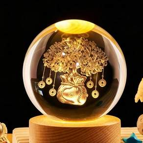 리파니 LED 모던 수정구슬 침실 무드등 8CM