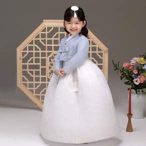 이설한복 814 은청아이 여아용 한복세트