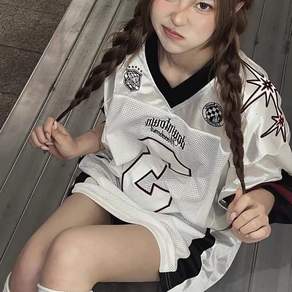 여성 여름 져지 티셔츠 캐주얼 농구복 상의 루즈핏 데일리 트레이닝복 기질 남여공용 메쉬 반팔티 CY