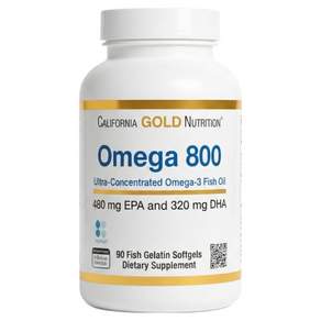 California Gold Nutrition Omega 800 캘리포니아 골드 뉴트리션 오메가 800 영양 보충제 1000mg 90정