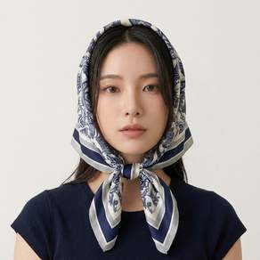 nimin 대형 스카프 실키 반다나 새틴 페이즐리 70x70cm 레트로 방도 헤어두건 넥스카프 페스티벌 워터밤 여름 손수건 고급 선물