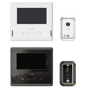 코콤 아날로그 비디오폰 KCV-S701 + 4선식 현관카메라 KC-R80E 블랙 세트