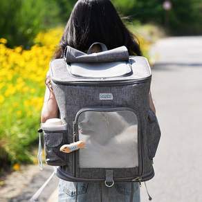 퍼피허그 Portable 강아지 백팩 캐리어 산책 이동 가방 고양이 애견 기내용 컨넬 카시트 배낭