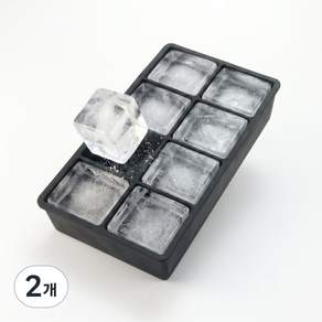 혼술반려 8구 실리콘 사각 왕얼음틀 하이볼 온더락 얼음트레이