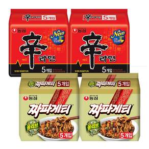 농심 신라면 5p x 2개 + 짜파게티 5p x 2개 세트