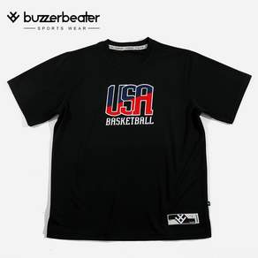 [버저비터] 농구 반팔 블랙 USA LOGO 티셔츠