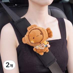귀여운 입체 인형 안전벨트 패드 차량용 카시트 인형커버 (분리세탁)