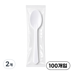일회용수저 숟가락 개별포장 백색 국내생산