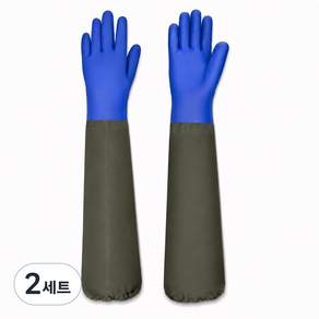 스피세프 안찢어지는 해루질 장갑 수산용 긴 고무장갑 미나리 장갑 75cm