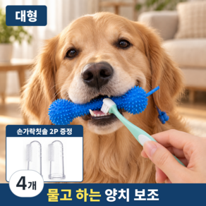 에보윈 물고닦개 강아지 덴탈토이 양치 보조기 TPR 이갈이 터그놀이 씹는 장난감 치아관리
