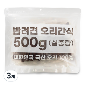 멍냥보감 국산강아지간식 대용량 국산HACCP오리100% 수제간식