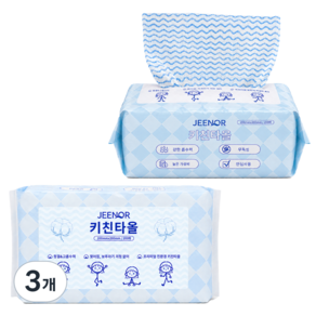 JEENOR 주방 행주 뽑아쓰는 키친타올형 블루
