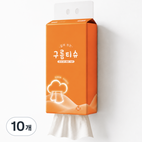 구름티슈 걸어쓰는 뽑아쓰는 도톰한 4겹 벽걸이형 티슈 휴지 화장지