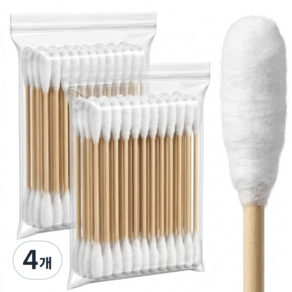 펫홈 강아지 대형 긴 왕면봉 50p 개별포장 귀청소 솜방망이