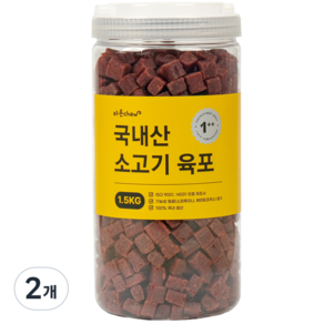 바른츄 강아지 간식 소고기 육포 1.5kg