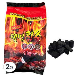 웰빙참숯 구이용 바베큐 참숯