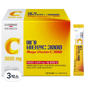 ILDONG 메가 비타민C 3000mg 고함량 순수 비타민C 100% (3개월분)