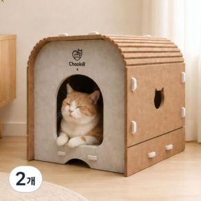츄키(Chookie) 포근숨집 고양이 숨숨집 스크래쳐 바닥형 펠트보드 하우스