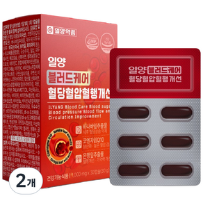 일양약품 (정품) 일양 블러드 케어 혈당 혈압 혈행 개선 코엔자임Q10 바나바잎 은행잎추출물 기억력개선 항산화