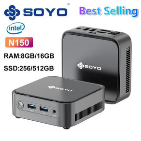 SOYO M4 PRO 미니 PC 인텔 N150 컴퓨터 Win11 Pro MiniPC DDR4 16GB