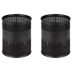스틸 원형 연필꽂이 3, 검정, 2개