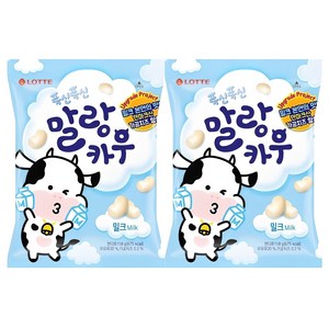 롯데웰푸드 폭신폭신 말랑카우 밀크, 158g, 2개