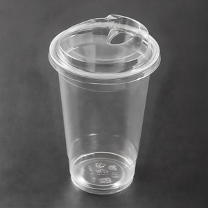탐사 투명 PET 아이스컵 + 스트로우프리 뚜껑, 500ml, 100개