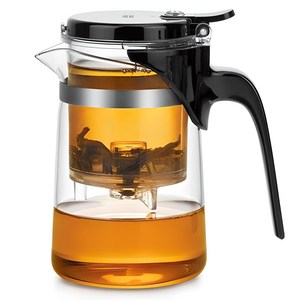 사마도요 원버튼 내열유리 티포트 SAG08, 혼합색상, 500ml, 1개