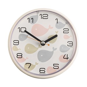 플라이토 디자인 욕실 흡착 방수시계, 1개, 고래