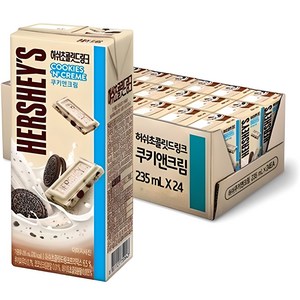 허쉬 초콜릿 드링크 쿠키앤크림, 235ml, 24개