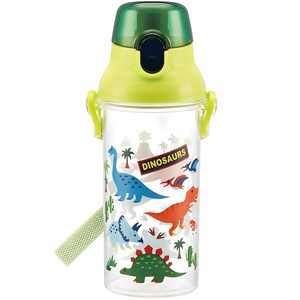 스케이터 원터치 투명 보틀, 그린공룡, 480ml, 1개