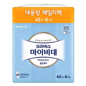 크리넥스 마이비데 화장실용 비데티슈, 55g, 42매, 6개
