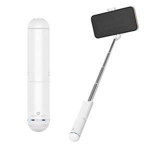 크리스탈클라우드 초미니 블루투스 셀카봉, CC-501, 1개, 화이트