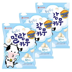 롯데웰푸드 폭신폭신 말랑카우 밀크, 158g, 3개