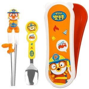 에디슨 이지 스텐 수저 케이스 세트, 소방관뽀로로, 단품, 1세트