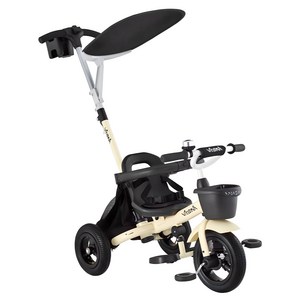삼천리자전거 2024 VITAMIN TRIKE 세발자전거 77cm + 실내보관 휠커버 세트, 크림버터, 1개