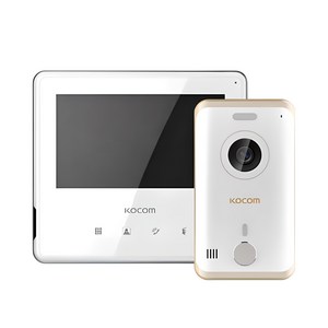 코콤 아날로그 비디오폰 KCV-S701 + 현관카메라 4선식 KC-R80E 화이트 세트, KCV-S701(비디오폰), KC-R80E(현관카메라)