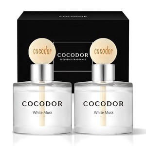 코코도르 우드볼 차량용 디퓨저 50ml 2개입, 화이트머스크, 1개