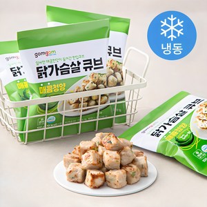 곰곰 닭가슴살 큐브 매콤청양 (냉동), 100g, 1개입, 5개
