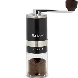 Baristar 수동 원두커피 그라인더, 매트블랙, 1개