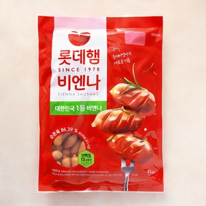 롯데웰푸드 롯데햄 롯데비엔나 소시지, 1kg, 1개 골드박스 특가