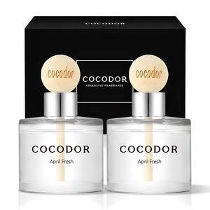 코코도르 우드볼 차량용 디퓨저 50ml 2개입, 에이프릴프레쉬, 1개