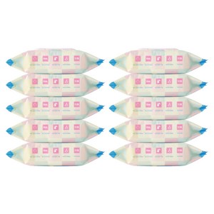 에꼬맘 아티슈 물티슈 캡형, 75g, 70매, 10개